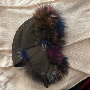 Annabelle Multicolor Fur Trim Hat